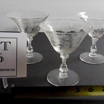 3 Vintage Cambridge Rosepoint Sherberts
