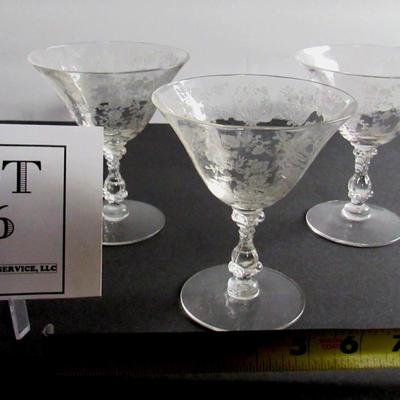 3 Vintage Cambridge Rosepoint Sherberts