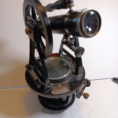 Antique W & L. E. Gurley Engineering Instrument Surveyors Precise Transit 132-F with original wooden Box