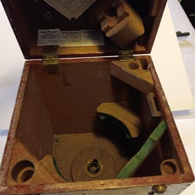 Antique W & L. E. Gurley Engineering Instrument Surveyors Precise Transit 132-F with original wooden Box