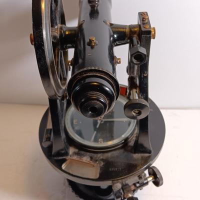 Antique W & L. E. Gurley Engineering Instrument Surveyors Precise Transit 132-F with original wooden Box