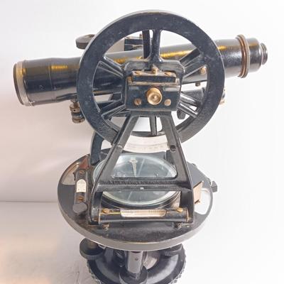 Antique W & L. E. Gurley Engineering Instrument Surveyors Precise Transit 132-F with original wooden Box