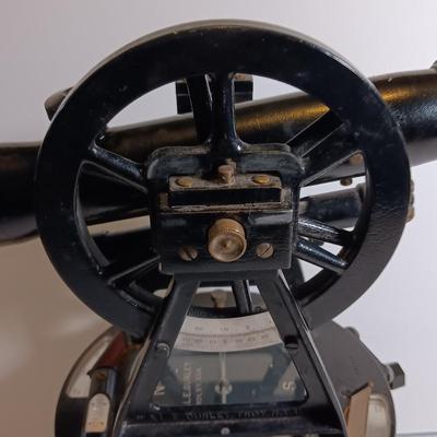 Antique W & L. E. Gurley Engineering Instrument Surveyors Precise Transit 132-F with original wooden Box