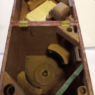 Antique W & L. E. Gurley Engineering Instrument Surveyors Precise Transit 132-F with original wooden Box