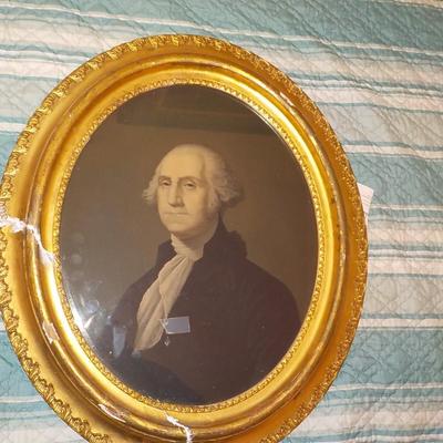Original George Washington 1861 Lithograph and frame.