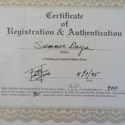 Artist Proof of "Summer Days" by Fred Stone.