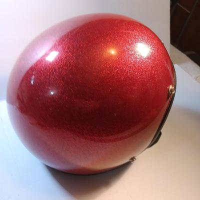 Vintage red Metal Flake - glitter bling and shine Motorcycle Helmet