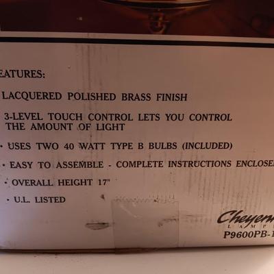 New in box - Touch dome lamp - 3-way touch control brass finish