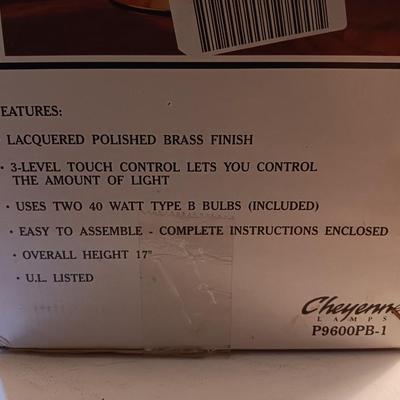 New in box - Touch dome lamp - 3-way touch control brass finish