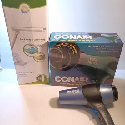 Ottlight HD High-definition natural lighting with Conair Supermax fast Hair dryer