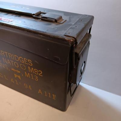 Military Issued 200 cartridge 7.62 MM, NATO M82 Cartons M13 Ammunition chest - metal ammo box