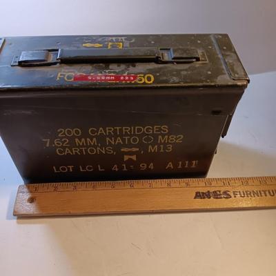 Military Issued 200 cartridge 7.62 MM, NATO M82 Cartons M13 Ammunition chest - metal ammo box