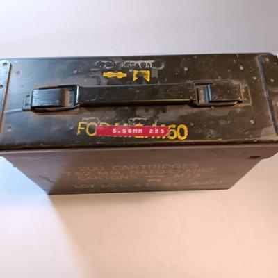 Military Issued 200 cartridge 7.62 MM, NATO M82 Cartons M13 Ammunition chest - metal ammo box