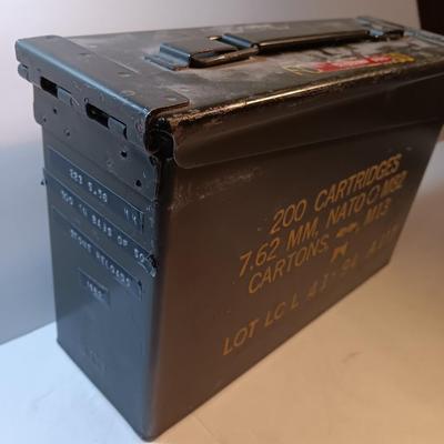 Military Issued 200 cartridge 7.62 MM, NATO M82 Cartons M13 Ammunition chest - metal ammo box