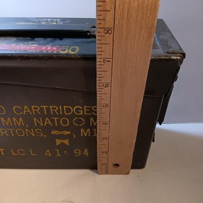 Military Issued 200 cartridge 7.62 MM, NATO M82 Cartons M13 Ammunition chest - metal ammo box
