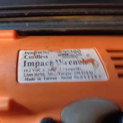 Chicago Cordless Impact Wrench 19.2 VDC 2,000 RPM with case charger and battery