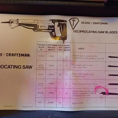 Craftsman Reciprocating saw with blades - painted with anti-theft pink paint