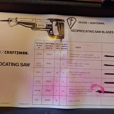 Craftsman Reciprocating saw with blades - painted with anti-theft pink paint