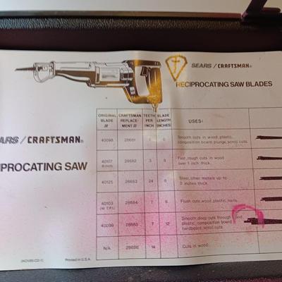 Craftsman Reciprocating saw with blades - painted with anti-theft pink paint