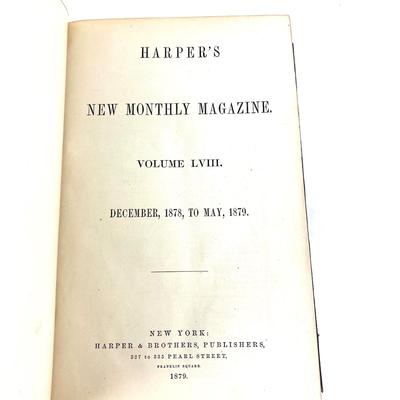 823 Harper's Magazine Vol. 58, Published 1879