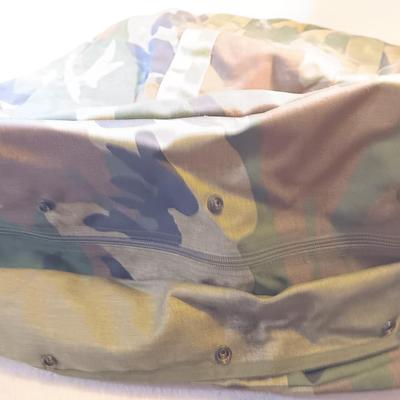 HUGE Camouflage canvass bag Camp rain jacket and paracord