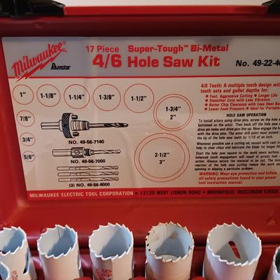 Milwaukee 17-piece suer-tough Bi-metal 4/6 Hole saw kit
