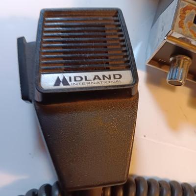 Two VINTAGE CB Radios Midland Pace model with microphones