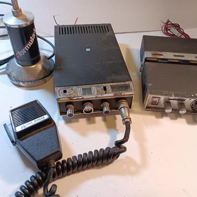 Two VINTAGE CB Radios Midland Pace model with microphones