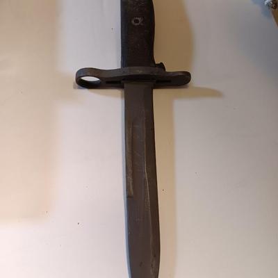 Vintage military issued Bayonet with scabbard marked US M8A1