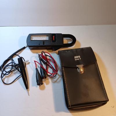 Vintage clamp meter with accessories and case