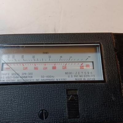 Vintage clamp meter with accessories and case