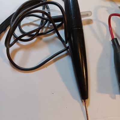 Vintage clamp meter with accessories and case