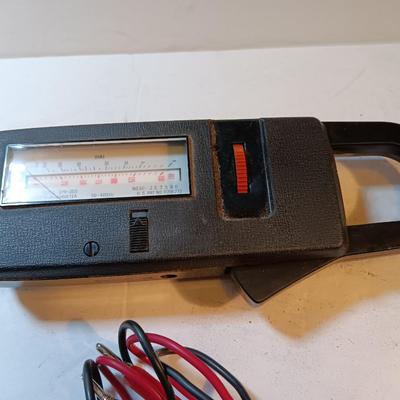 Vintage clamp meter with accessories and case