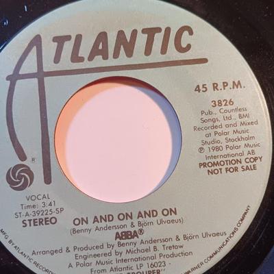 ANY ABBA FANS? Vinyl Albums 45's - ABBA The winner takes all - Chiquitia - on and on - and more