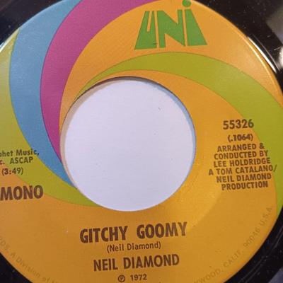 Four Neil Diamond vinyl albums 45's records