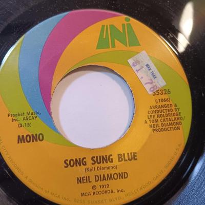 Four Neil Diamond vinyl albums 45's records