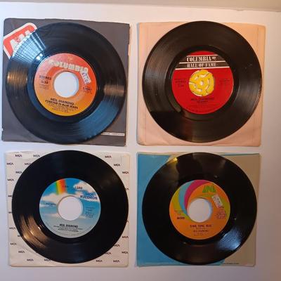 Four Neil Diamond vinyl albums 45's records