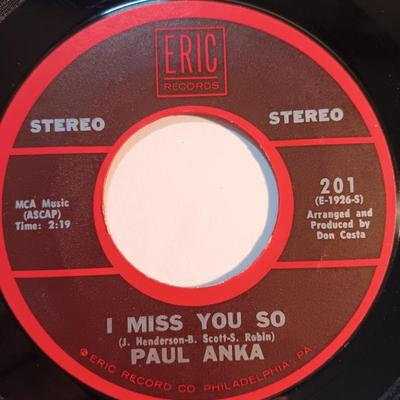 Vinyl albums - 45 record - Frankie Avalon - The Cascades - Paul Anka and more