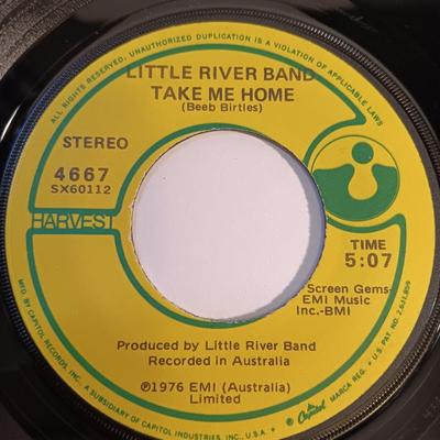 Vinyl albums 45's record - Little river band - Barry Manilow - Melanie - Monotones - Megatons - teen beat