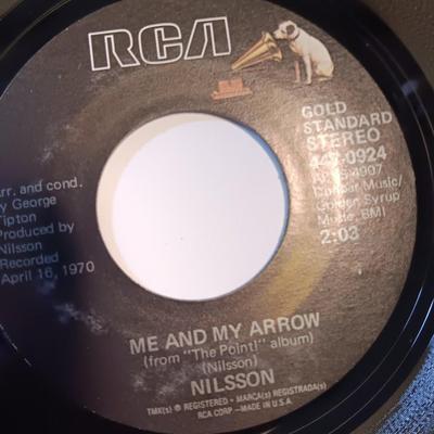 Vinyl albums 45's record - Frank Mills - Jaye Morgan - Nilsson and more