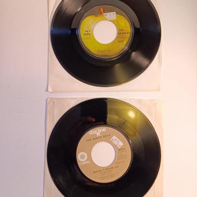 Vinyl albums 45's record - The Beatles & The Beach Boys