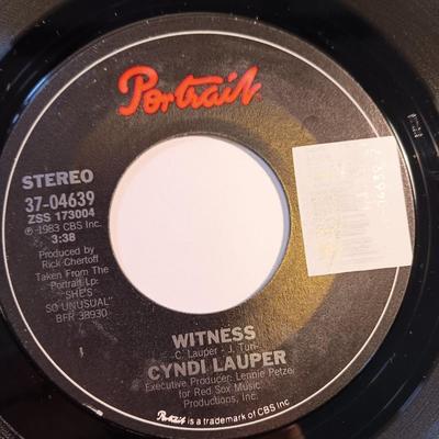 Vinyl albums 45's record - Cindy Lauper - She bop & All through the night