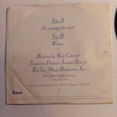 Vinyl albums 45's record - Cindy Lauper - She bop & All through the night