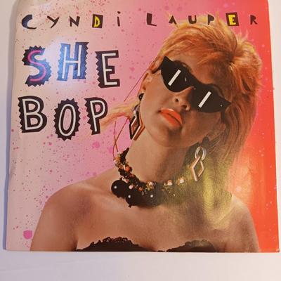 Vinyl albums 45's record - Cindy Lauper - She bop & All through the night