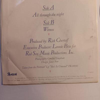 Vinyl albums 45's record - Cindy Lauper - She bop & All through the night