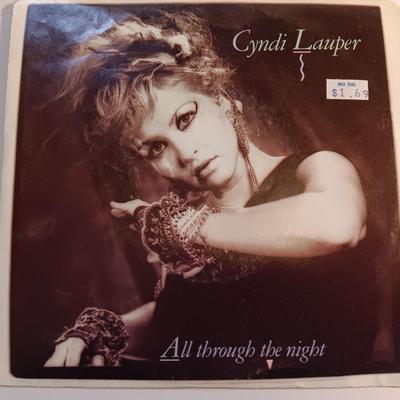Vinyl albums 45's record - Cindy Lauper - She bop & All through the night