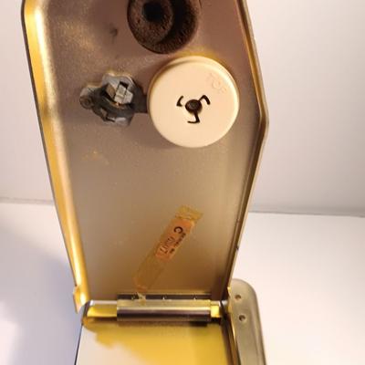 Antique RETRO Emerson Wondergram 1960 miniature portable record player for LPs and singles with leather case
