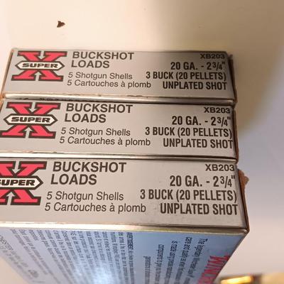 Winchester Buckshot loads 20 GA. Unplated Shot 15 Shells