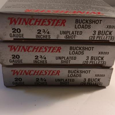 Winchester Buckshot loads 20 GA. Unplated Shot 15 Shells