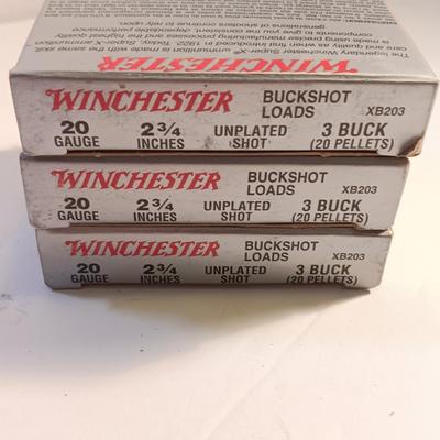 Winchester Buckshot loads 20 GA. Unplated Shot 15 Shells
